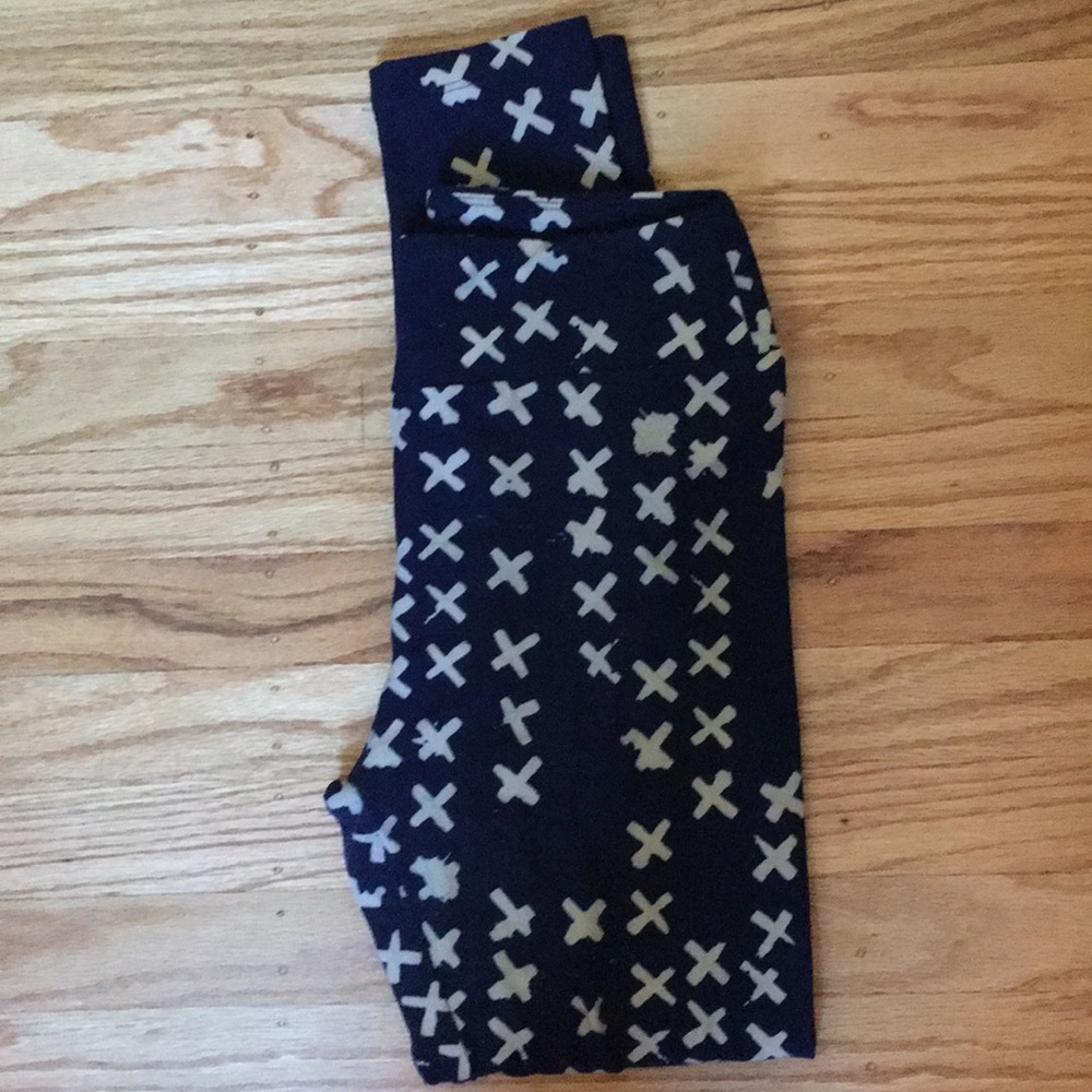 X print Lularoe OS leggings